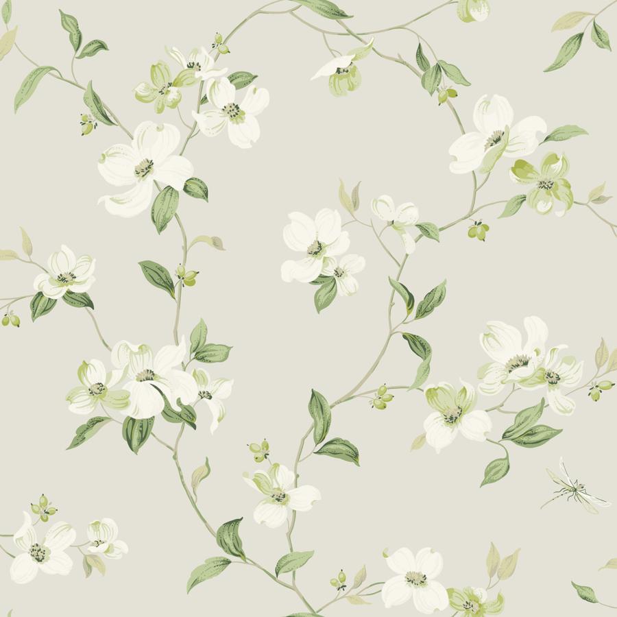Sample - W4137-106 | Kravet Design, Neutral Botanical - Kravet Design Wallpaper - W4137.106.0