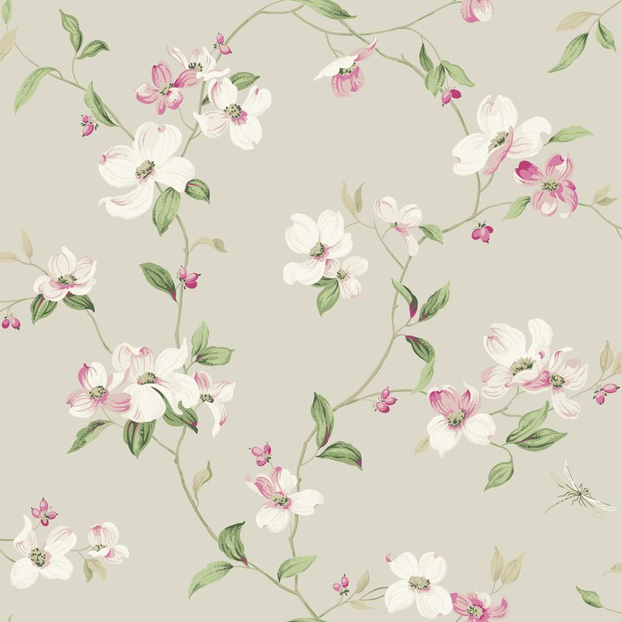 Purchase W4137-7 Kravet Design, Pink Botanical - Kravet Design Wallpaper - W4137.7.0