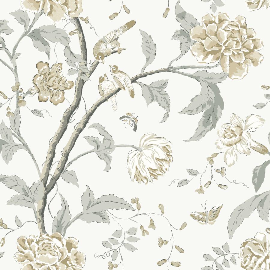 Sample - W4139-1611 | Kravet Design, Brown Botanical - Kravet Design Wallpaper - W4139.1611.0