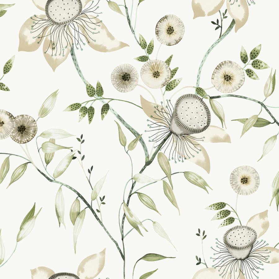 Purchase W4140-31 Kravet Design, Green Botanical - Kravet Design Wallpaper - W4140.31.0