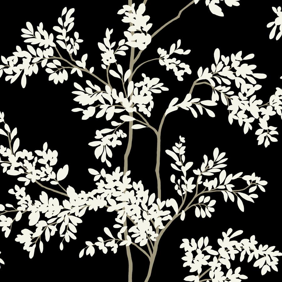 Purchase W4141-81 Kravet Design, Black Botanical - Kravet Design Wallpaper - W4141.81.0