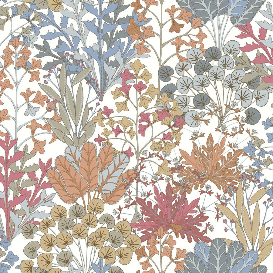 Sample - W4142-517 | Kravet Design, Orange Botanical - Kravet Design Wallpaper - W4142.517.0
