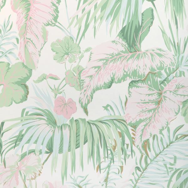 Sample - W4145-317 | Yasuni Wp, Green Leaves - Kravet Wallpaper - W4145.317.0