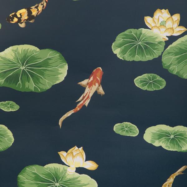 Purchase W4146-315 Lotus Pond Wp, Blue Animals - Kravet Wallpaper Wallpaper - W4146.315.0