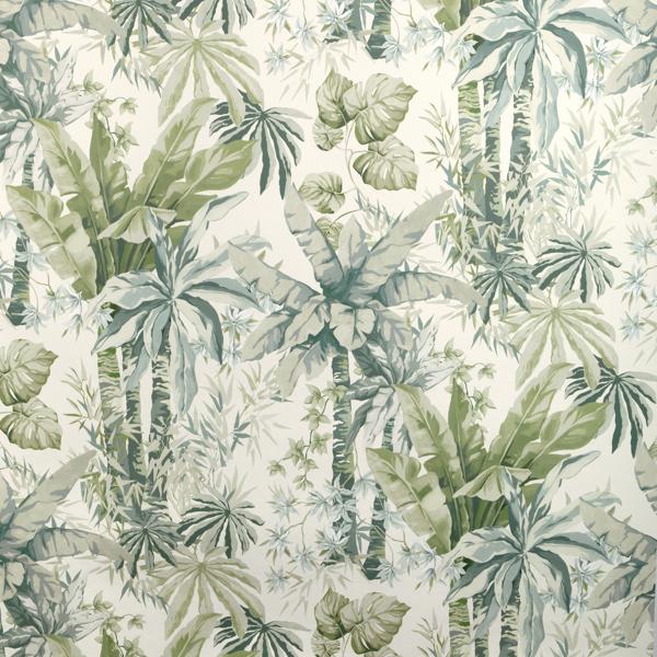 Sample - W4147-315 | Junglewood Wp, Green Botanical - Kravet Wallpaper - W4147.315.0