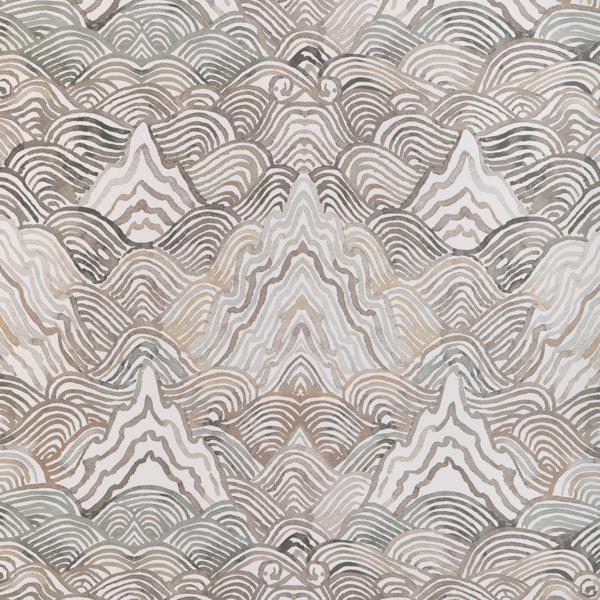 Sample - W4150-52 | Shangri La Wp, Brown Abstract - Kravet Wallpaper - W4150.52.0