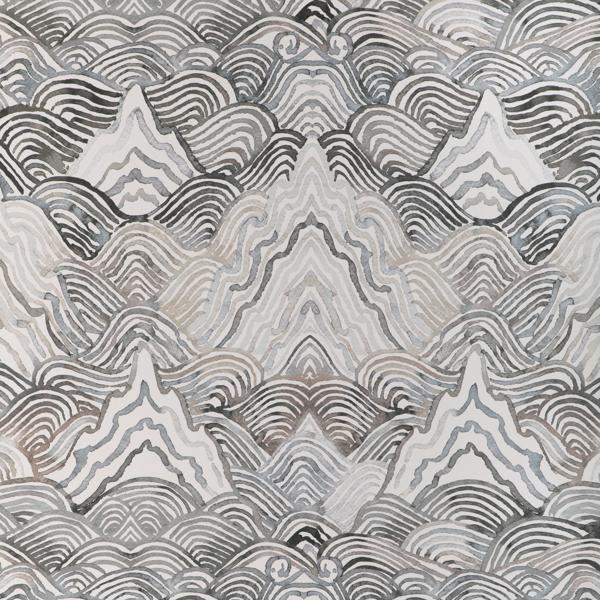 Sample - W4150-811 | Shangri La Wp, Grey Abstract - Kravet Wallpaper - W4150.811.0