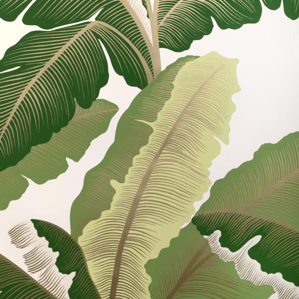 Sample - W4151-153 | Isla Royal Wp, Green Botanical - Kravet Wallpaper - W4151.153.0