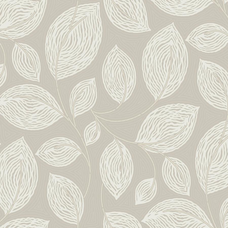 Sample - W4157-11 | Kravet Design, Beige Leaf - Kravet Design Wallpaper - W4157.11.0