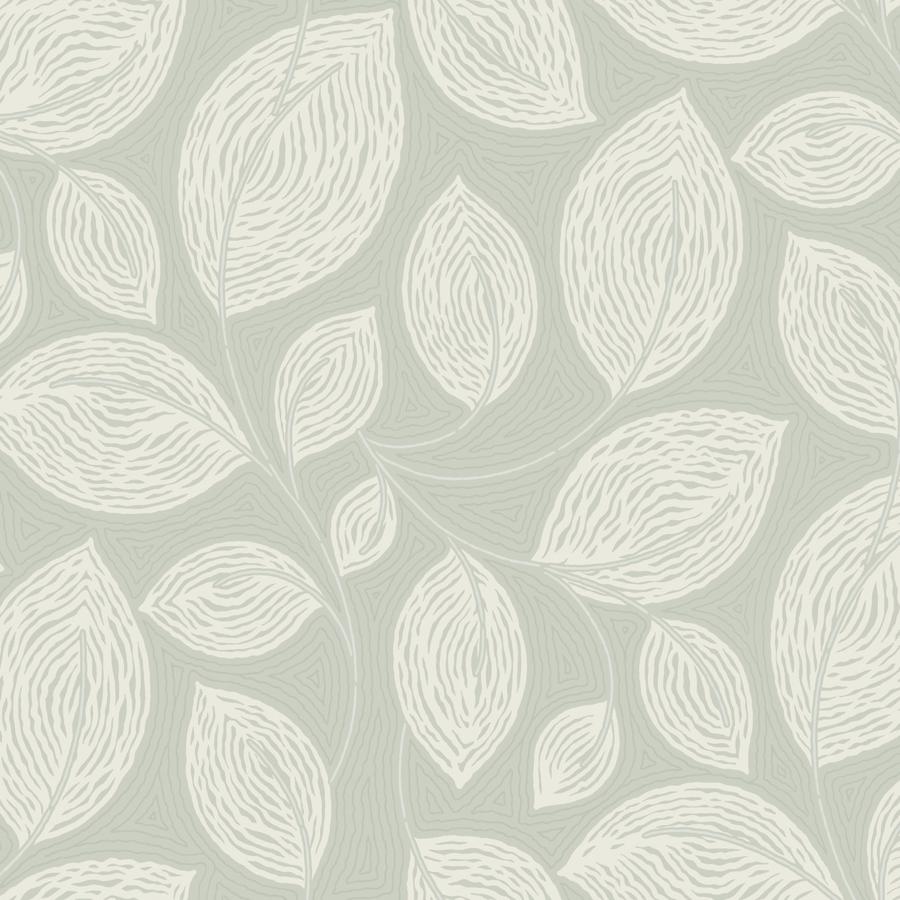 Sample - W4157-23 | Kravet Design, Green Leaf - Kravet Design Wallpaper - W4157.23.0