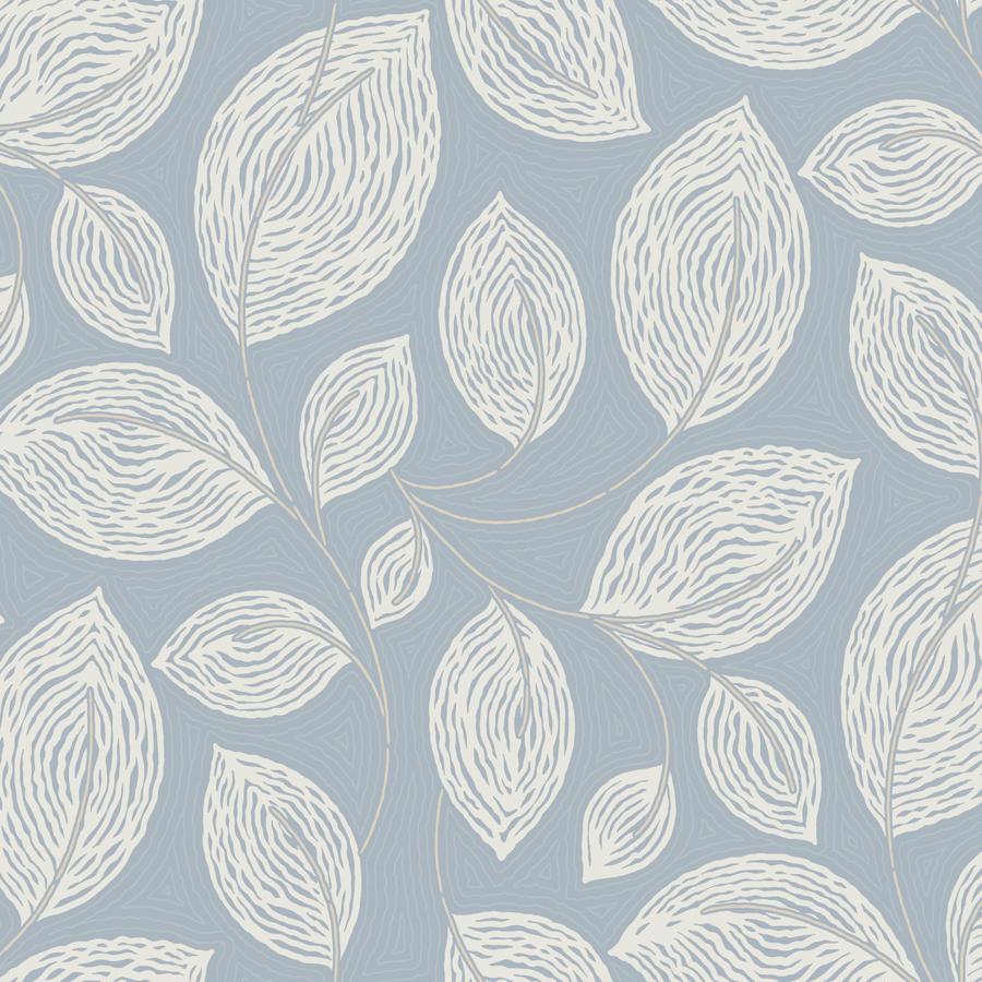 Purchase W4157-51 Kravet Design, Blue Leaf - Kravet Design Wallpaper - W4157.51.0