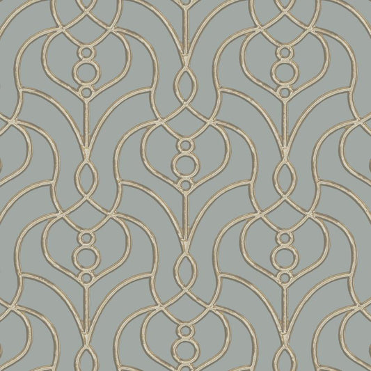 Purchase W4161-52 Kravet Design, Blue Lattice - Kravet Design Wallpaper - W4161.52.0