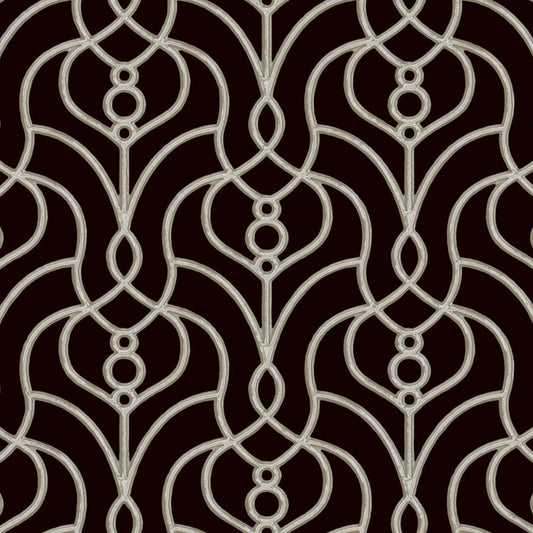 Purchase W4161-8 Kravet Design, Black Lattice - Kravet Design Wallpaper - W4161.8.0
