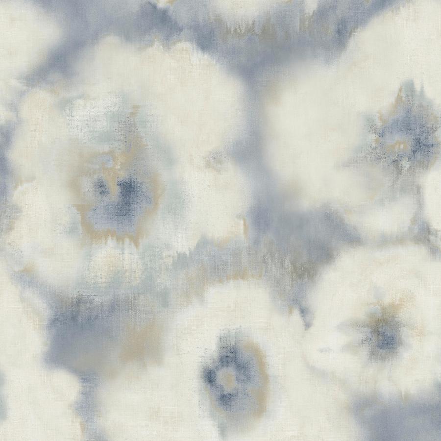Sample - W4163-5 | Kravet Design, Blue Floral - Kravet Design Wallpaper - W4163.5.0