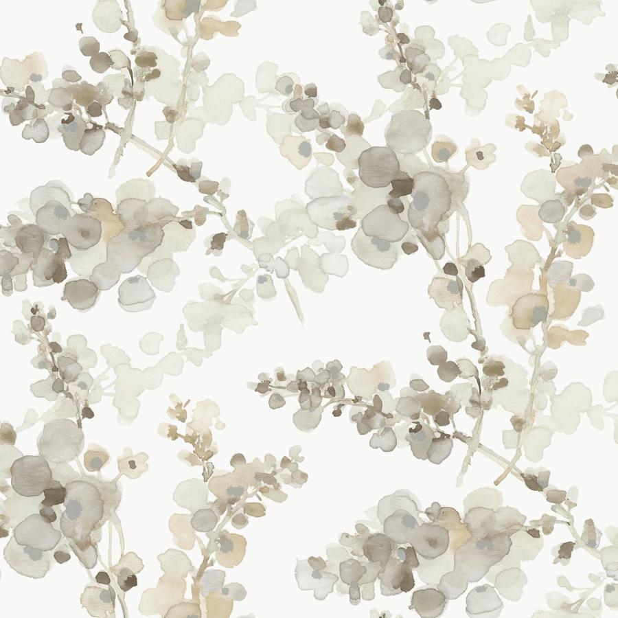 Sample - W4165-106 | Kravet Design, Brown Botanical - Kravet Design Wallpaper - W4165.106.0