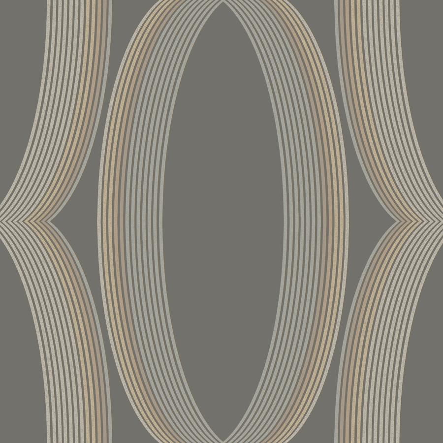 Sample - W4166-21 | Kravet Design, Brown Geometric - Kravet Design Wallpaper - W4166.21.0
