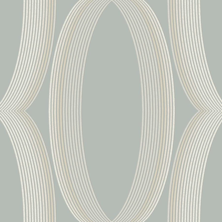 Sample - W4166-511 | Kravet Design, Blue Geometric - Kravet Design Wallpaper - W4166.511.0