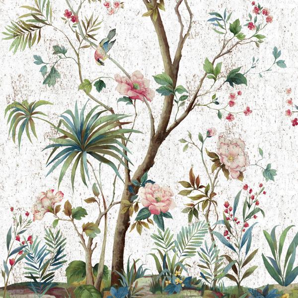 Sample - W4170-73 | Kravet Design, Pink Botanical - Kravet Wallpaper - W4170.73.0