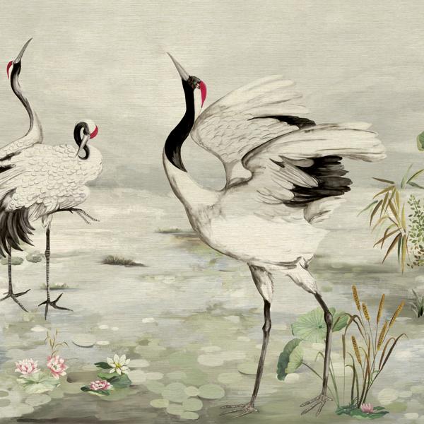 Sample - W4186-30 | Kravet Design, Green Animals - Kravet Wallpaper - W4186.30.0