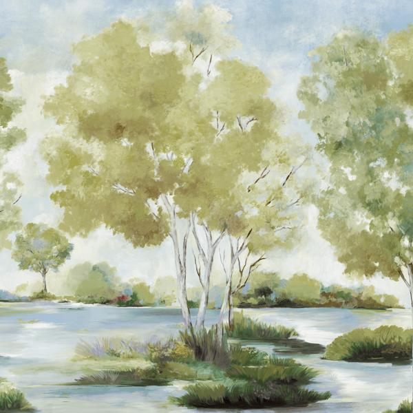 Sample - W4187-315 | Kravet Design, Green Botanical - Kravet Wallpaper - W4187.315.0