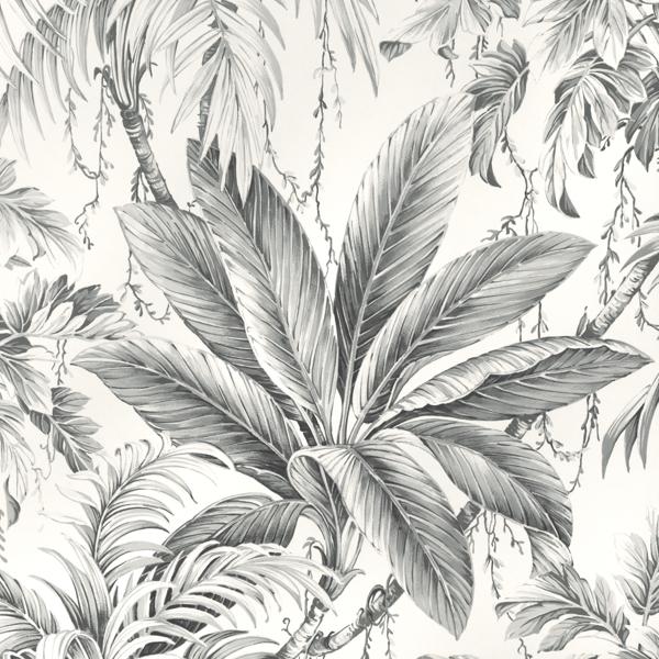 Sample - W4190-11 | Kravet Design, Grey Botanical - Kravet Wallpaper - W4190.11.0
