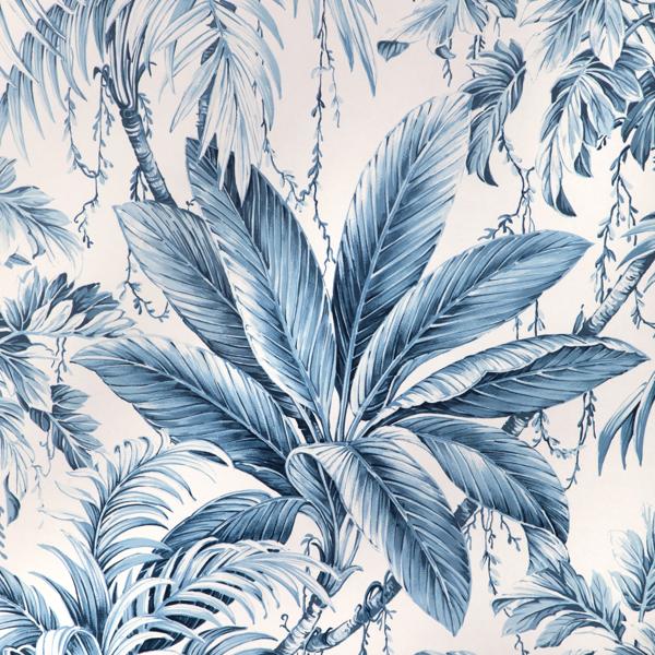 Sample - W4190-155 | Kravet Design, Blue Botanical - Kravet Wallpaper - W4190.155.0