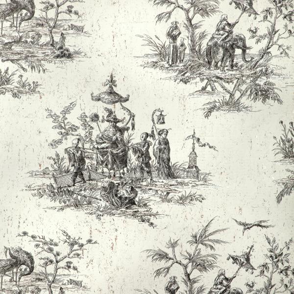 Sample - W4204-8 | Kravet Design, Grey Toile - Kravet Wallpaper - W4204.8.0