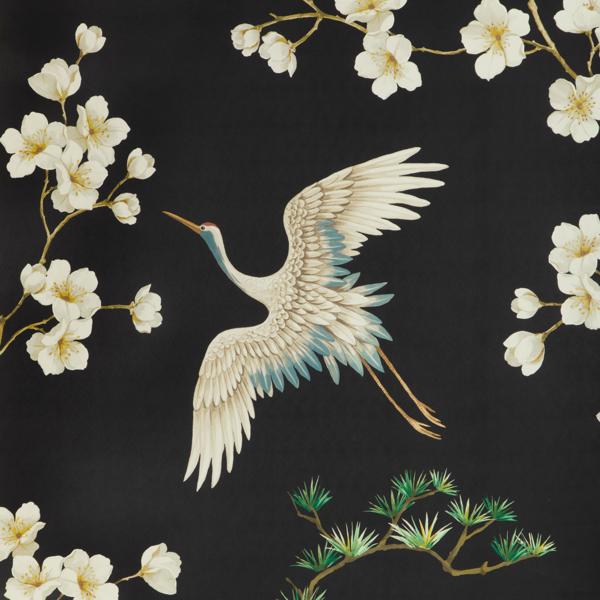 Sample - W4207-816 | Kravet Design, Black Chinoiserie - Kravet Wallpaper - W4207.816.0