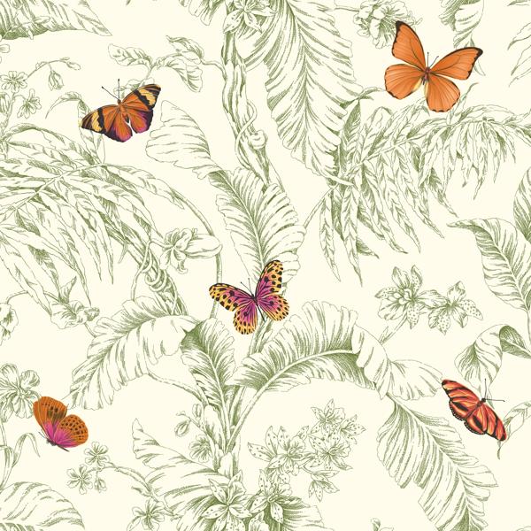 Purchase W4234-312 Kravet Design, Green Toile - Kravet Design Wallpaper - W4234.312.0