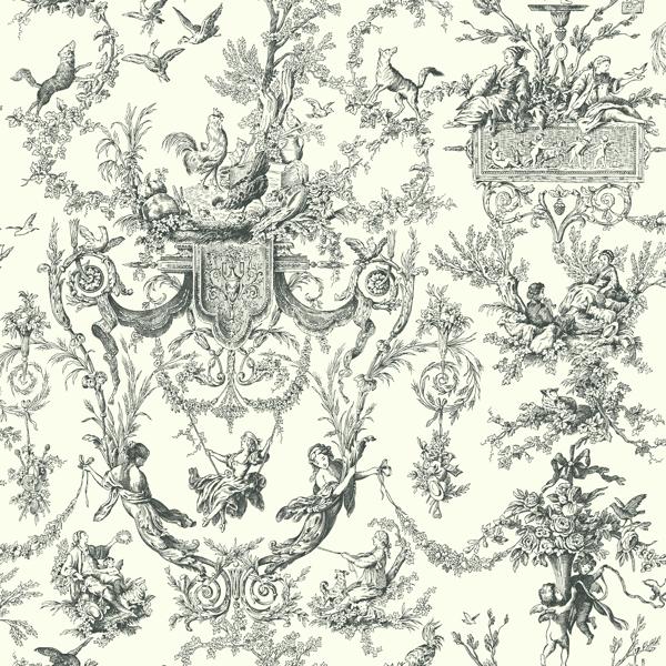 Purchase W4236-8 Kravet Design, Grey Toile - Kravet Design Wallpaper - W4236.8.0