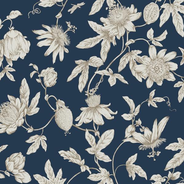 Sample - W4240-50 | Kravet Design, Blue Toile - Kravet Design Wallpaper - W4240.50.0