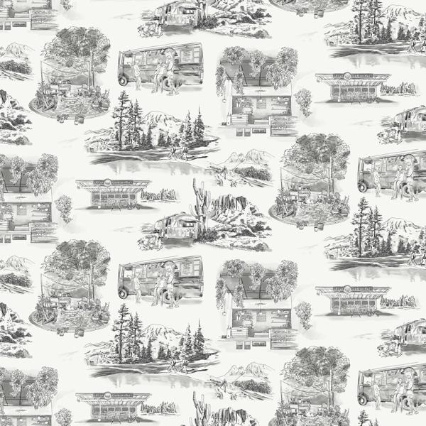 Purchase W4245-1121 Kravet Design, Grey Architectural - Kravet Design Wallpaper - W4245.1121.0