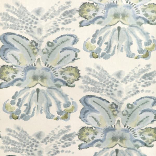 Sample - W4254-1511 | Rorschach Wp, Blue Abstract - Kravet Couture Wallpaper - W4254.1511.0