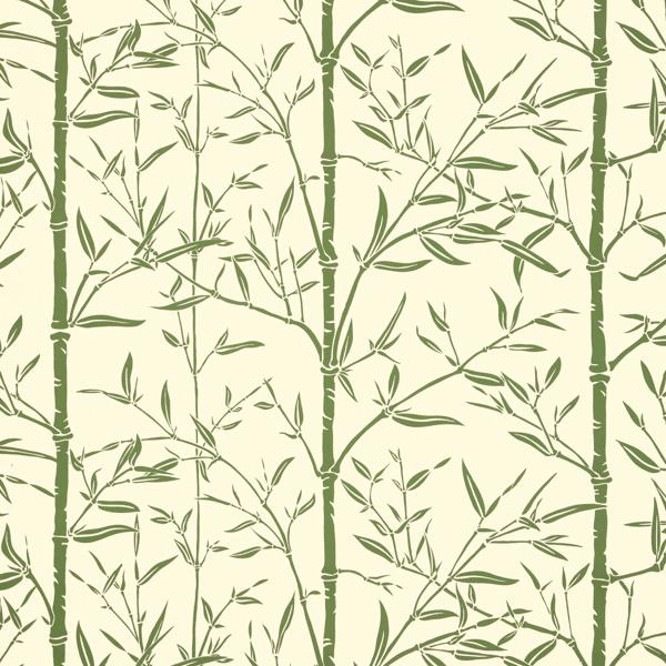 Sample - W4258-31 | Bamboo Wp, Green Botanical - Kravet Couture Wallpaper - W4258.31.0