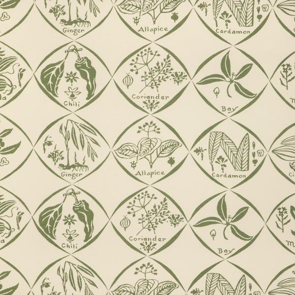 Sample - W4262-30 | Spices Wp, Green Novelty - Kravet Couture Wallpaper - W4262.30.0