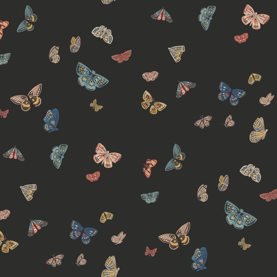 Sample - W4289-812 | Kravet Design, Orange Insects - Kravet Design Wallpaper - W4289.812.0