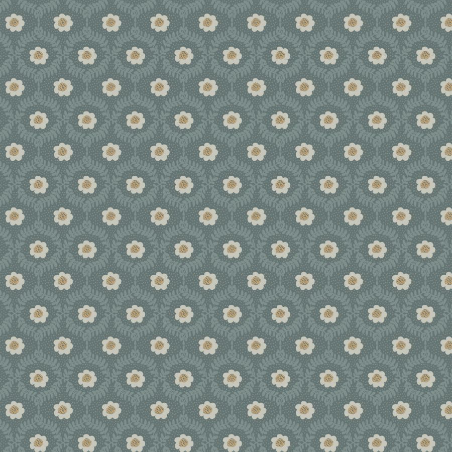 Sample - W4292-135 | Kravet Design, Green Floral - Kravet Design Wallpaper - W4292.135.0