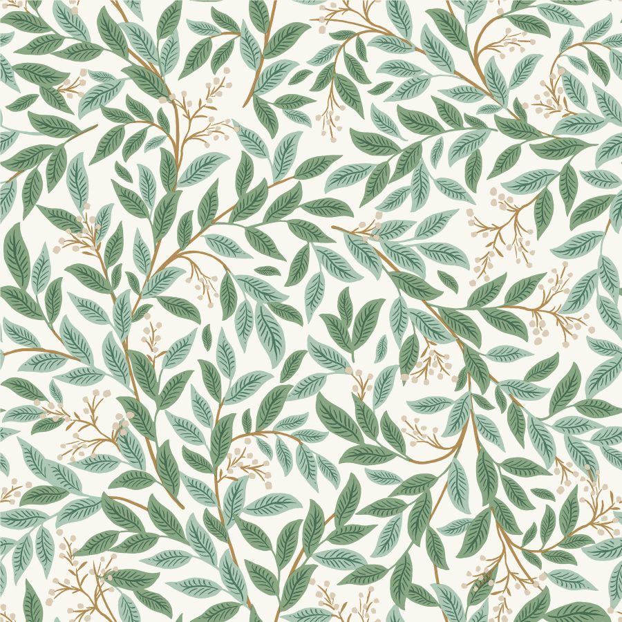 Sample - W4293-31 | Kravet Design, White Botanical - Kravet Design Wallpaper - W4293.31.0
