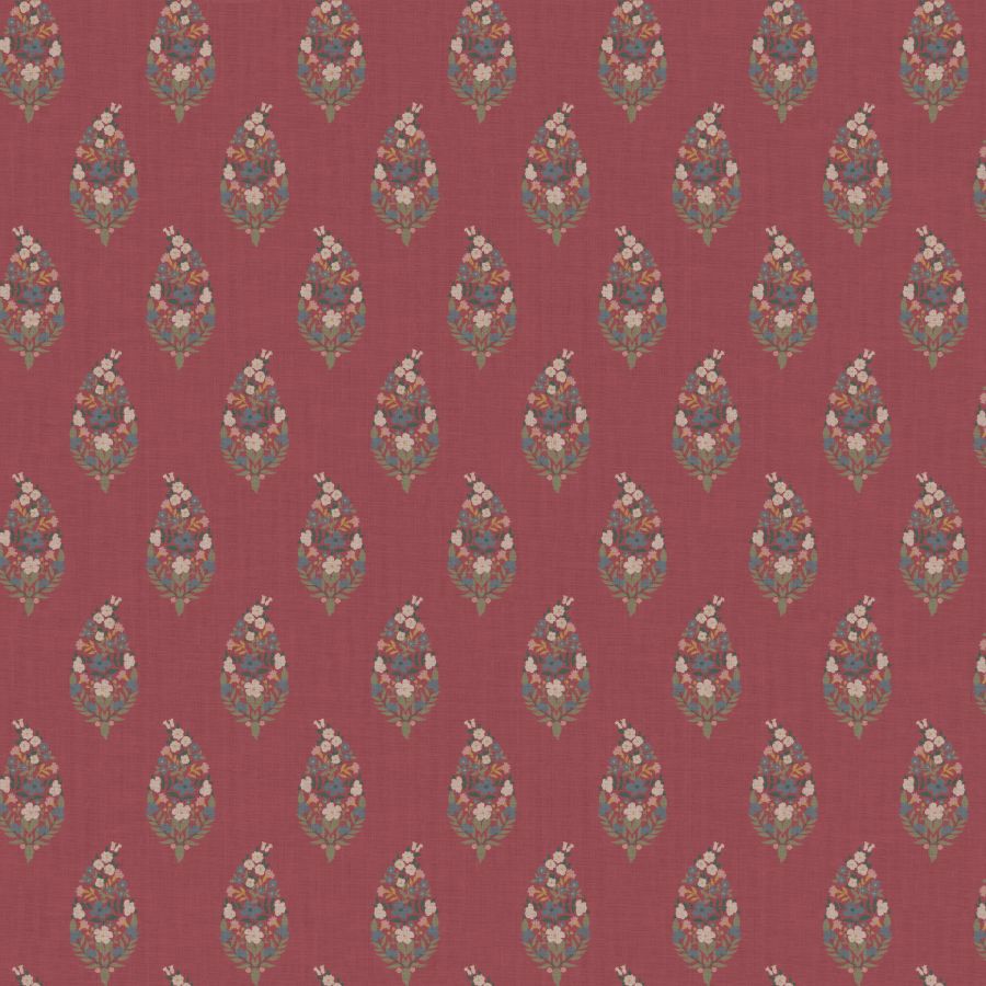 Sample - W4294-519 | Kravet Design, Blue Paisley - Kravet Design Wallpaper - W4294.519.0