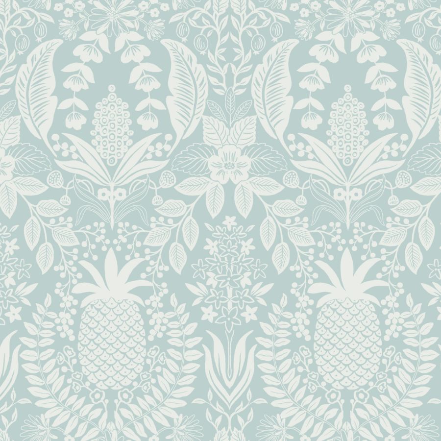 Sample - W4295-15 | Kravet Design, White Fruit - Kravet Design Wallpaper - W4295.15.0