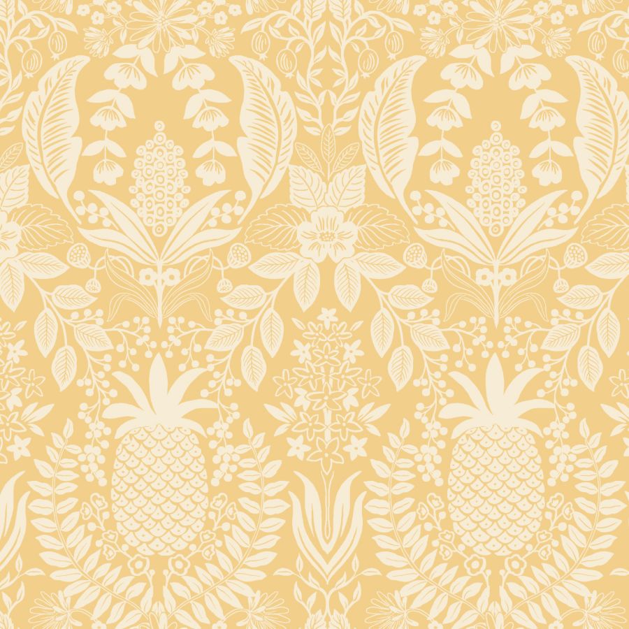 Sample - W4295-41 | Kravet Design, White Fruit - Kravet Design Wallpaper - W4295.41.0