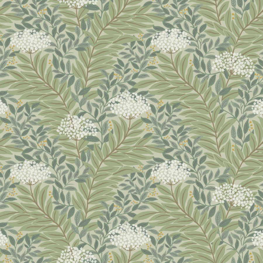 Sample - W4297-35 | Kravet Design, Blue Botanical - Kravet Design Wallpaper - W4297.35.0