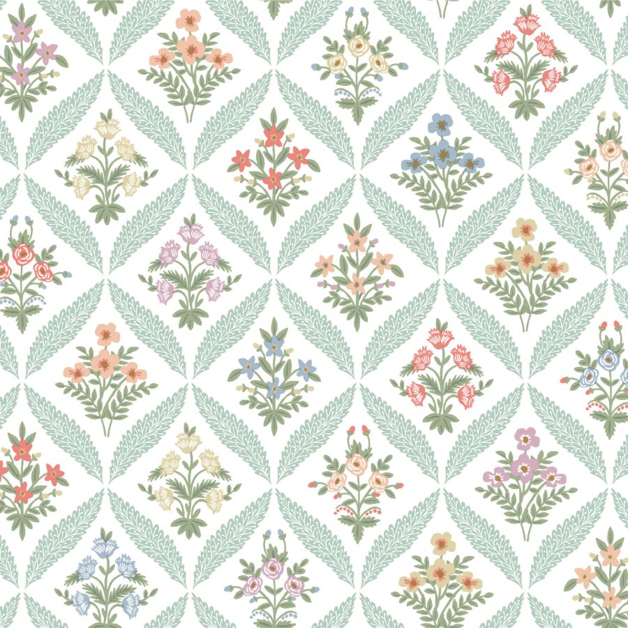 Sample - W4298-517 | Kravet Design, Pink Floral - Kravet Design Wallpaper - W4298.517.0