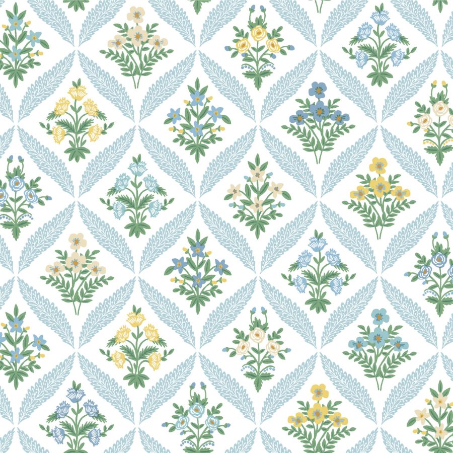 Sample - W4298-54 | Kravet Design, Gold Floral - Kravet Design Wallpaper - W4298.54.0
