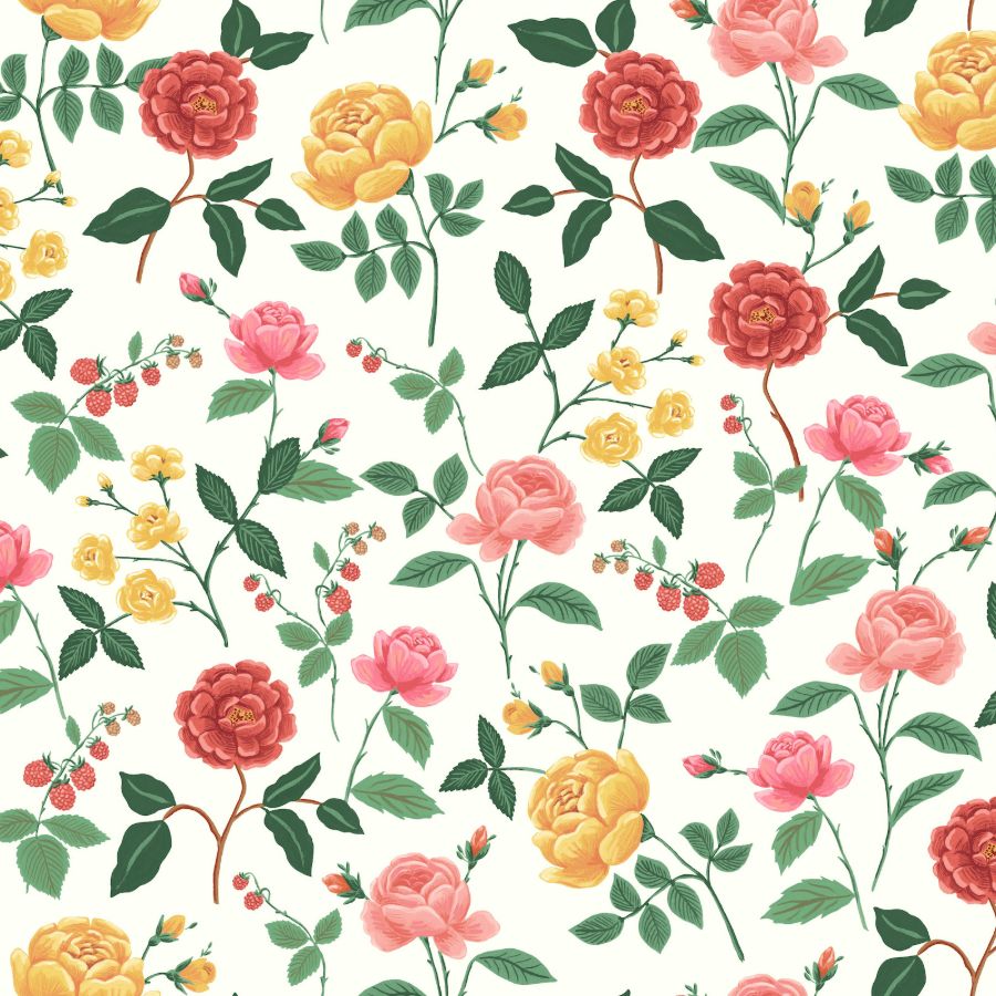 Sample - W4299-317 | Kravet Design, Pink Floral - Kravet Design Wallpaper - W4299.317.0