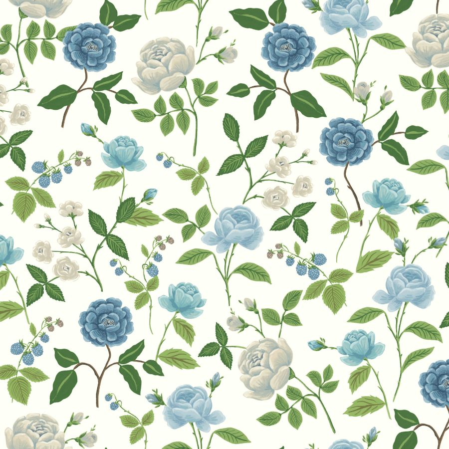 Sample - W4299-511 | Kravet Design, Grey Floral - Kravet Design Wallpaper - W4299.511.0