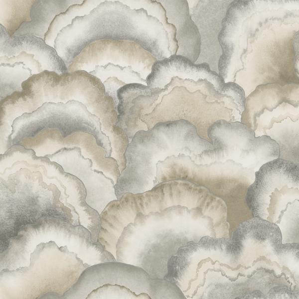 Sample - W4313-11 | Kravet Design, Grey Abstract - Kravet Design Wallpaper - W4313.11.0