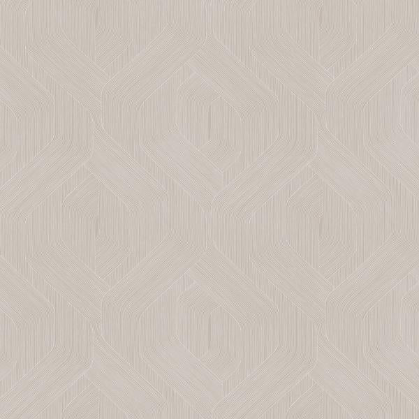 Sample - W4314-106 | Kravet Design, Beige Geometric - Kravet Design Wallpaper - W4314.106.0