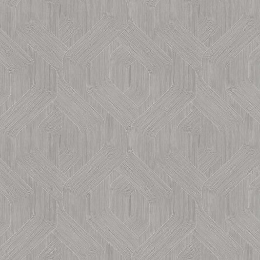 Purchase W4314-11 Kravet Design, Grey Geometric - Kravet Design Wallpaper - W4314.11.0