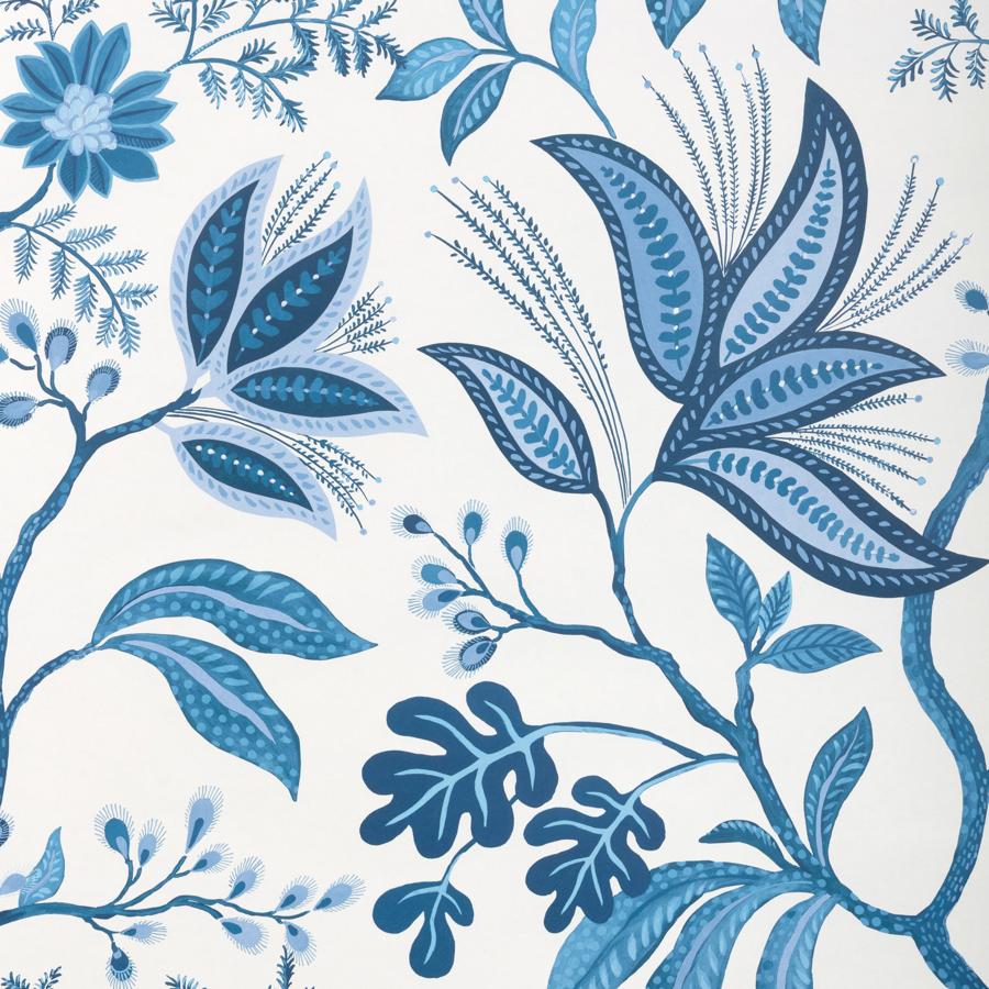 Purchase W4327-5 Kravet Design, Blue Botanical - Kravet Design Wallpaper - W4327.5.0